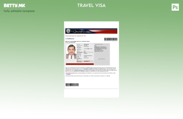 Шаблон за апликација за неимигрантска виза за САД (Ds) во модерен стил